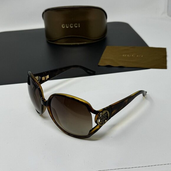 GUCCI Sunglasses Butterfly Tortoise shell GG 3061/S Italy 1934 Knight Logo